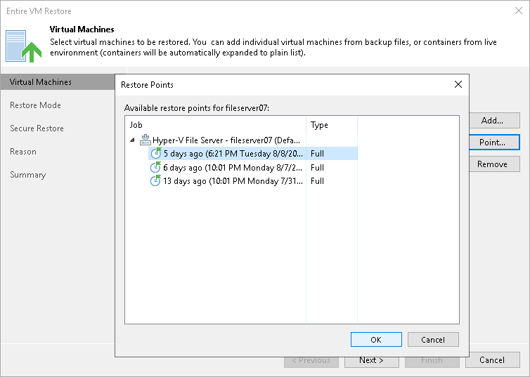 Step 3. Select Restore Points