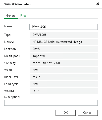 Viewing Tape Properties