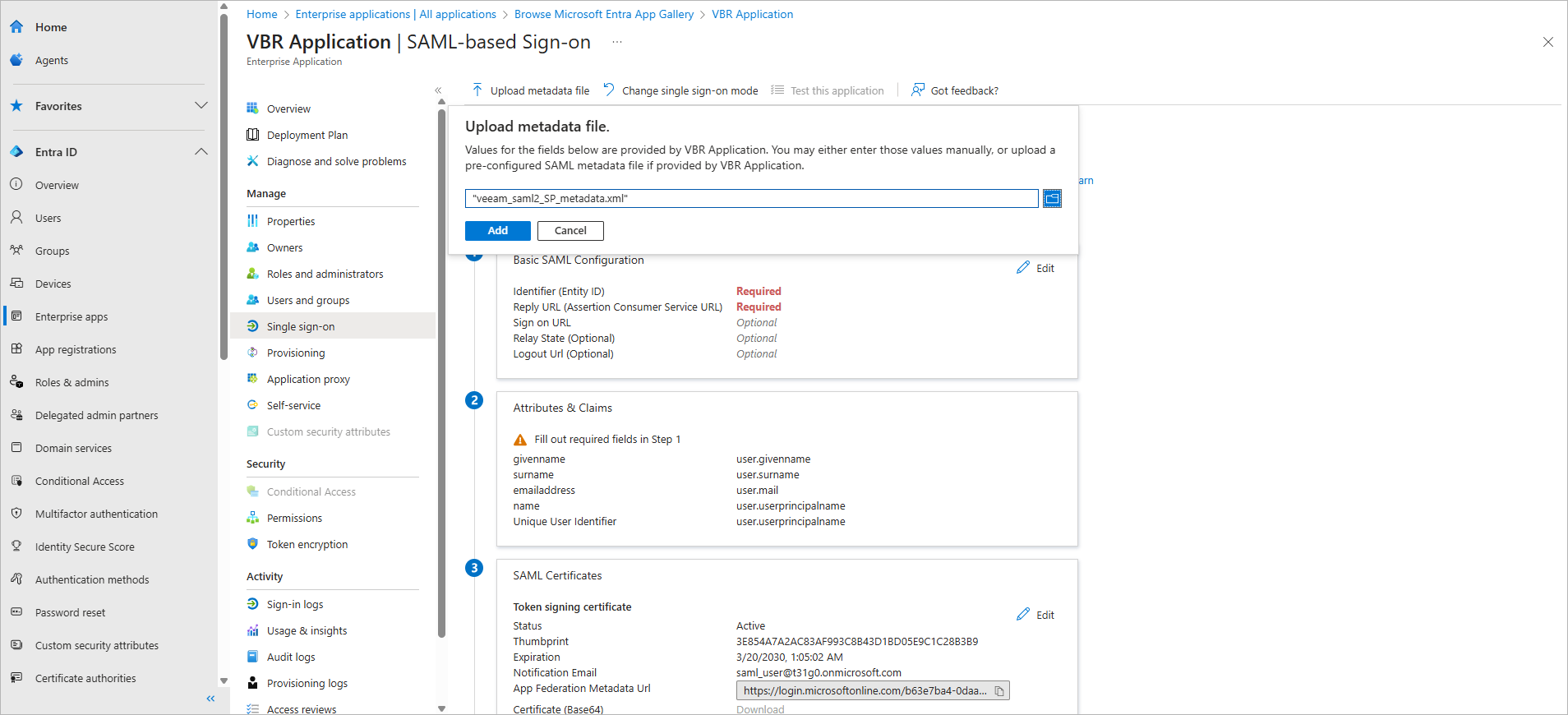 Configuring SAML Authentication for Microsoft Entra ID