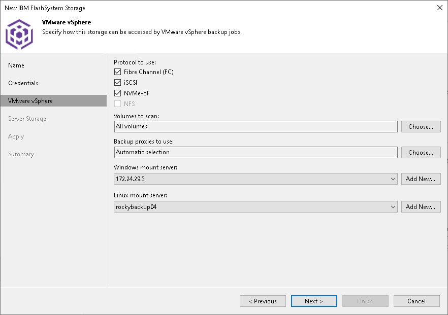 Step 4. Specify VMware Access Options
