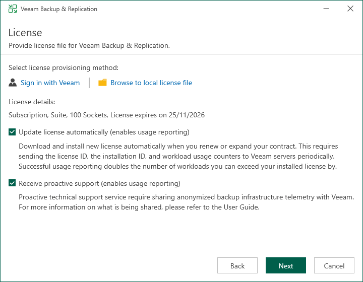 Step 4. Provide License File
