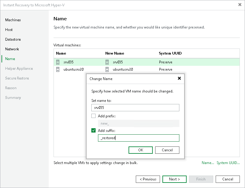 Step 8. Change VM Names and UUIDs
