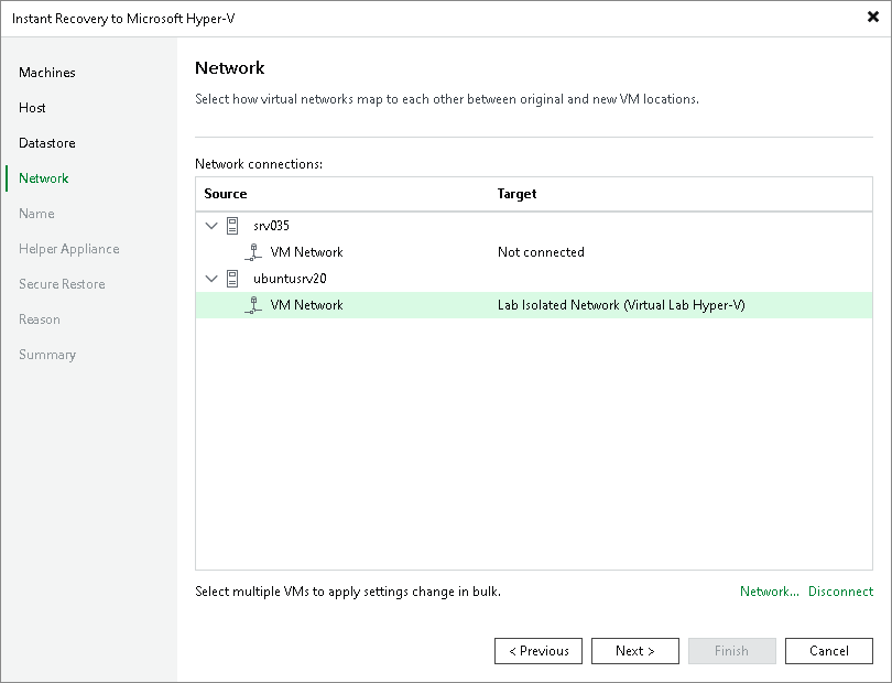 Step 7. Configure Network Mapping