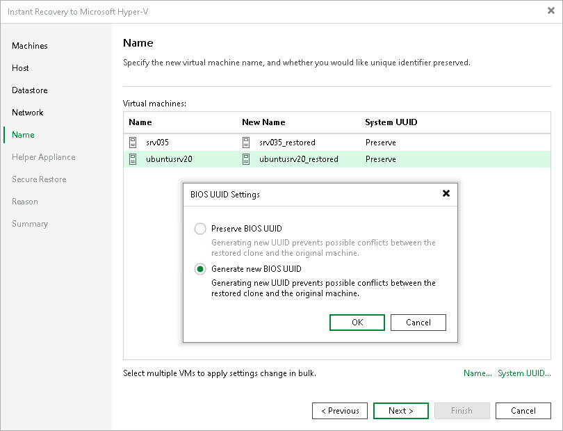 Step 8. Change VM Names and UUIDs