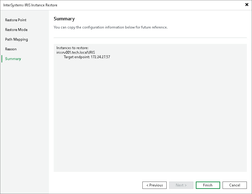 Step 6. Complete Restore Process