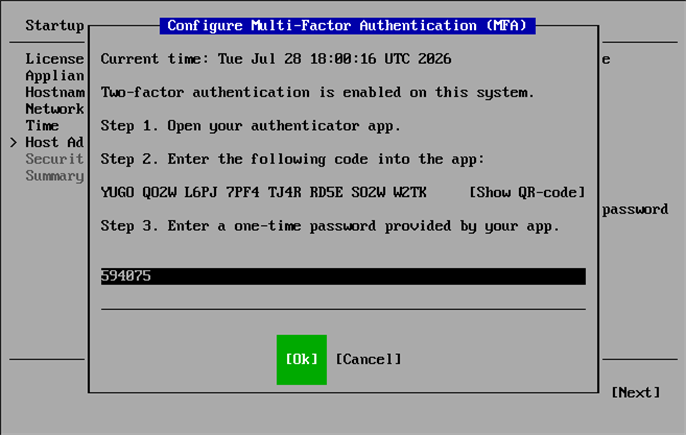 Step 9. Configure Host Administrator Account