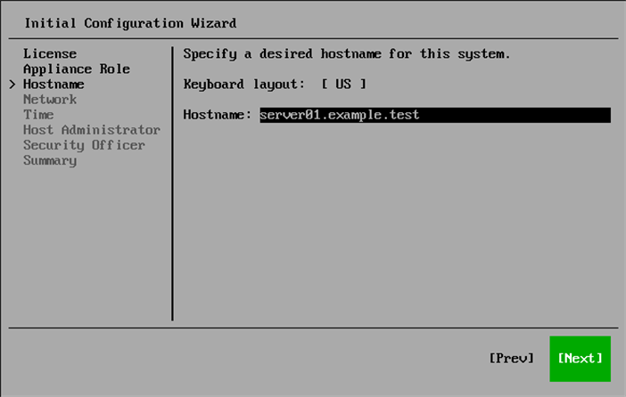 Step 6. Specify Hostname