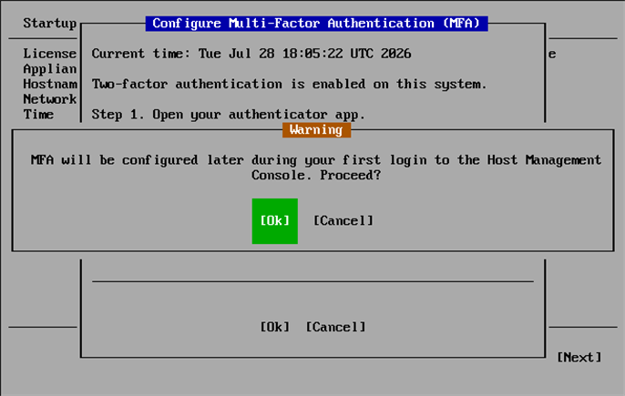 Step 9. Configure Host Administrator Account