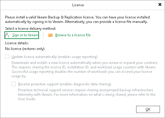 Installing License Using Console