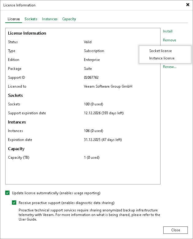 Removing License Using Console