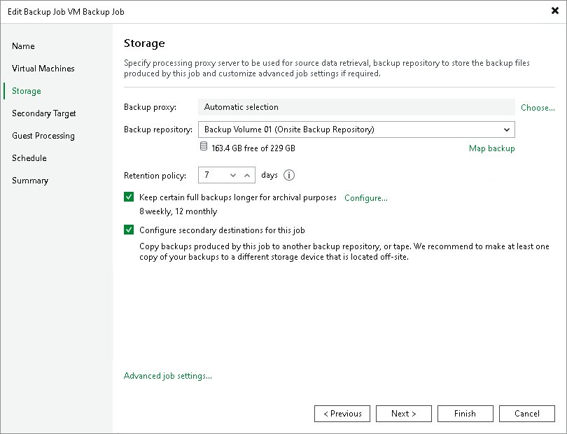 Linking Backup Jobs to Backup to Tape Jobs