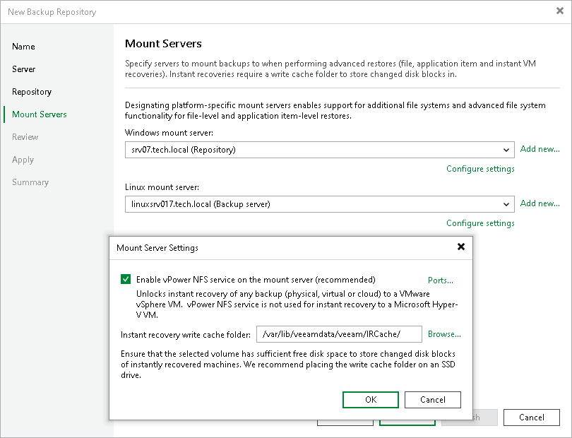Step 5. Specify Mount Server Settings