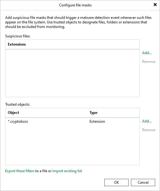 Known Suspicious Files and Extensions