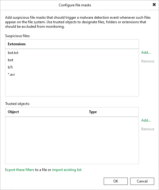 Known Suspicious Files and Extensions
