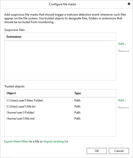 Known Suspicious Files and Extensions