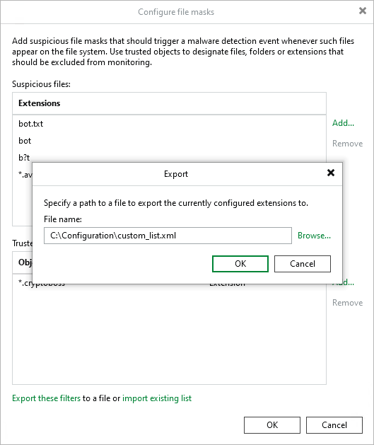 Known Suspicious Files and Extensions
