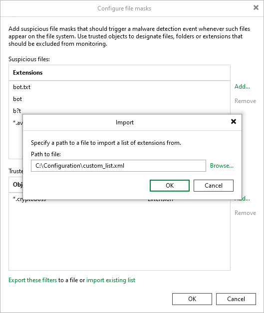 Known Suspicious Files and Extensions