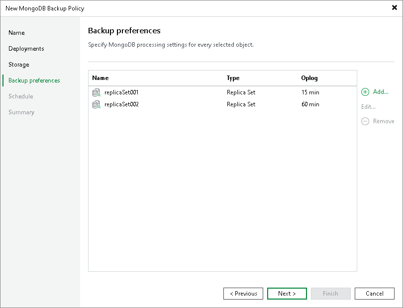 Step 6. Specify Backup Preferences