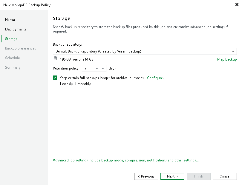 Step 4. Specify Storage Settings
