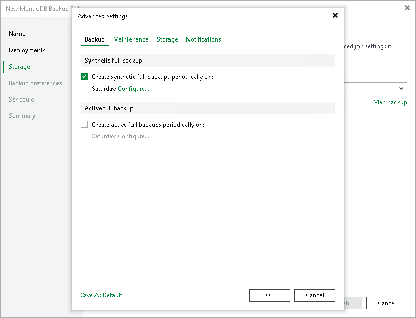 Backup Settings