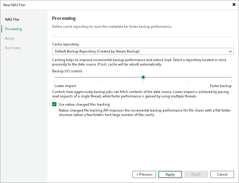 Step 3. Specify File Share Processing Settings