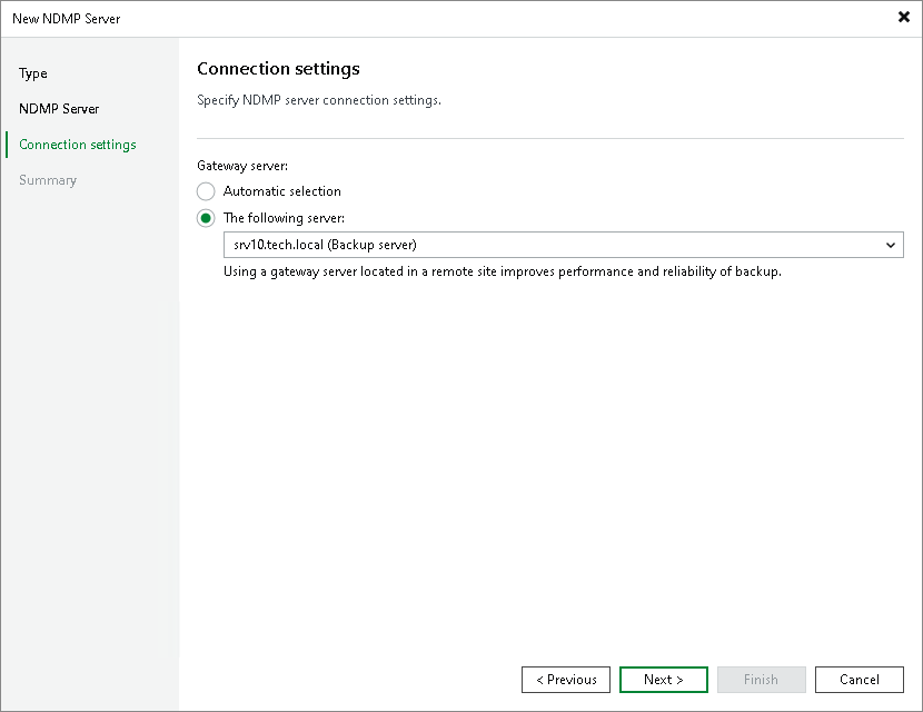 Step 4. Specify Connection Settings