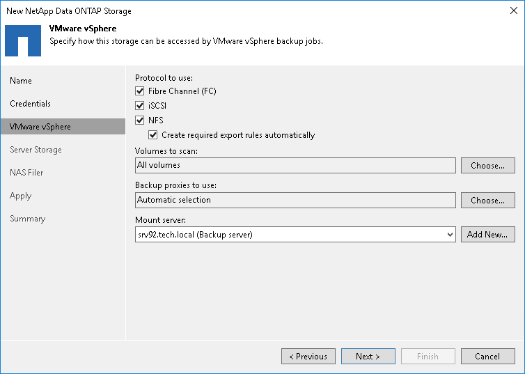 Step 4. Specify VMware Access Options