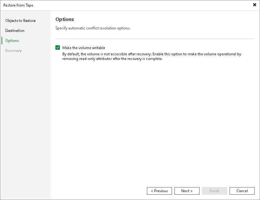 Step 4. Specify Restore Options