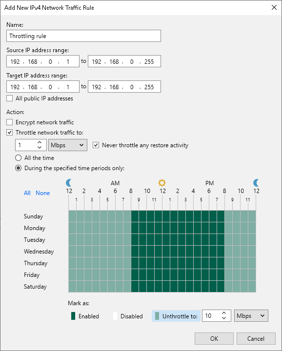 Enabling Traffic Throttling