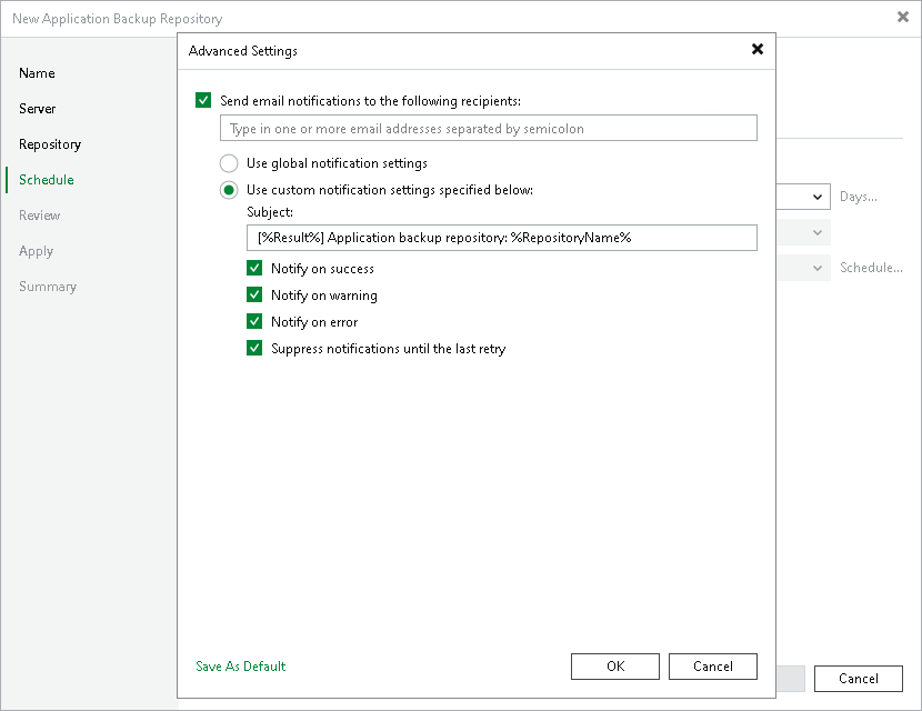 Step 5. Specify Snapshot Scheduling Options