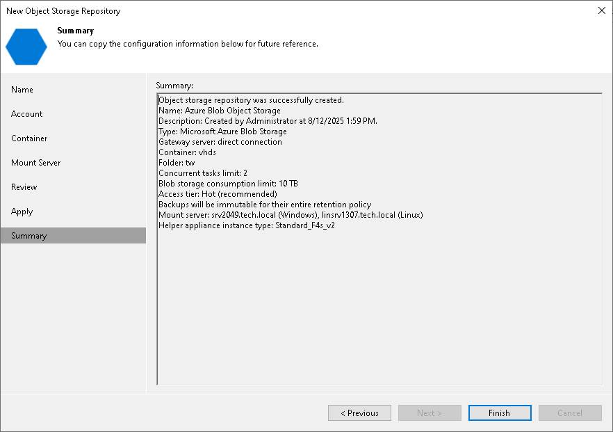 Step 8. Finish Working with Wizard