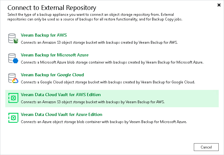 Step 1. Launch New External Repository Wizard