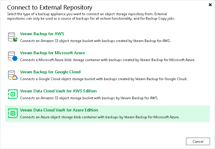 Step 1. Launch New External Repository Wizard