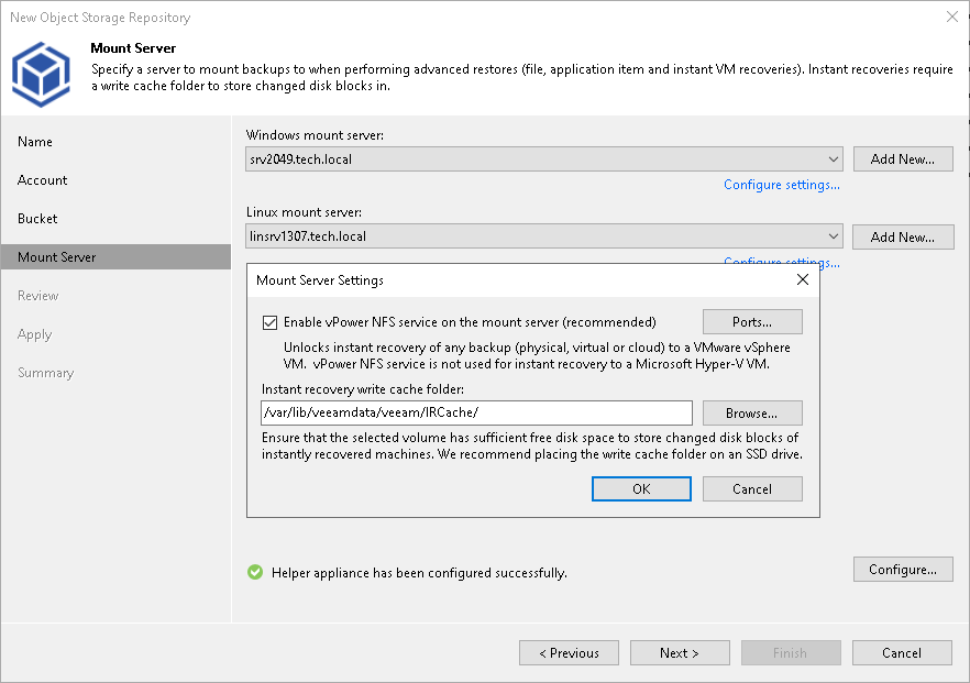 Step 5. Specify Mount Server Settings