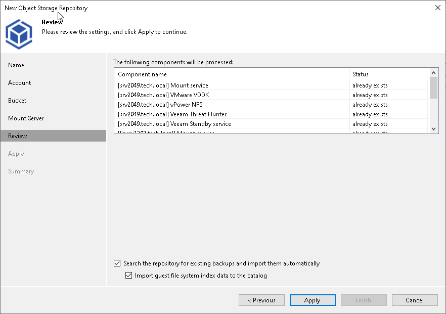 Step 6. Review Components