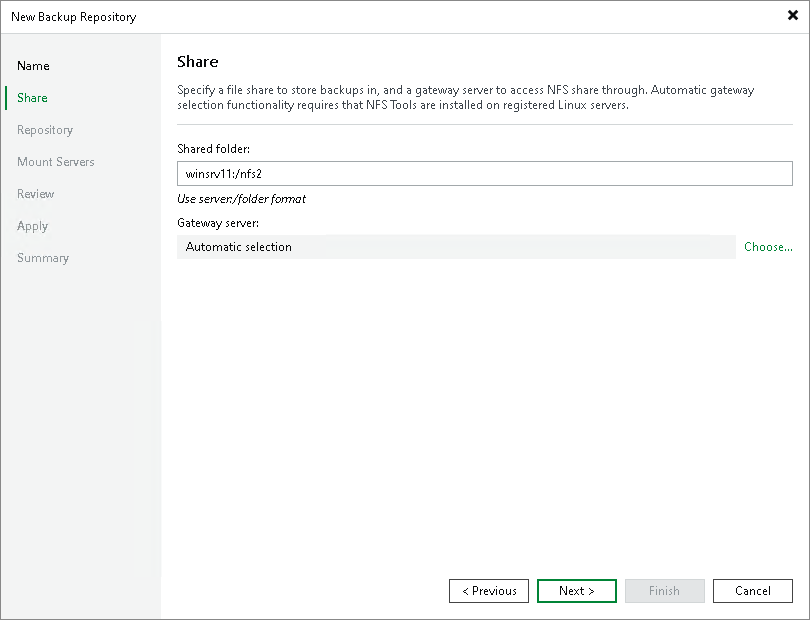Step 3. Specify Shared Folder Settings