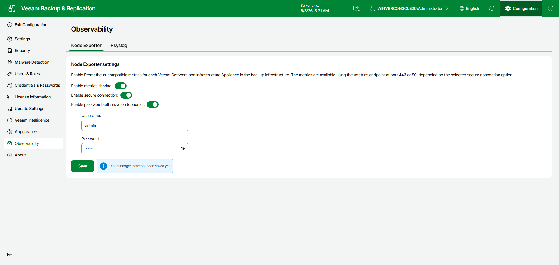 Configuring Node Exporter