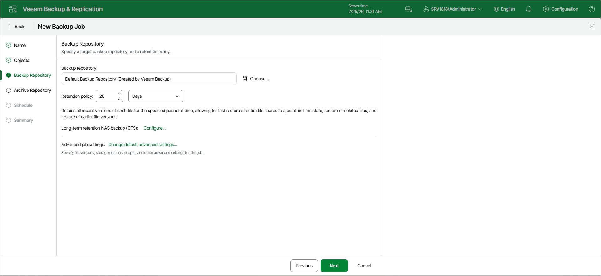 Step 4. Specify Backup Repository Settings