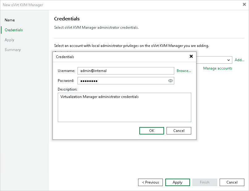 Step 3. Enter Credentials