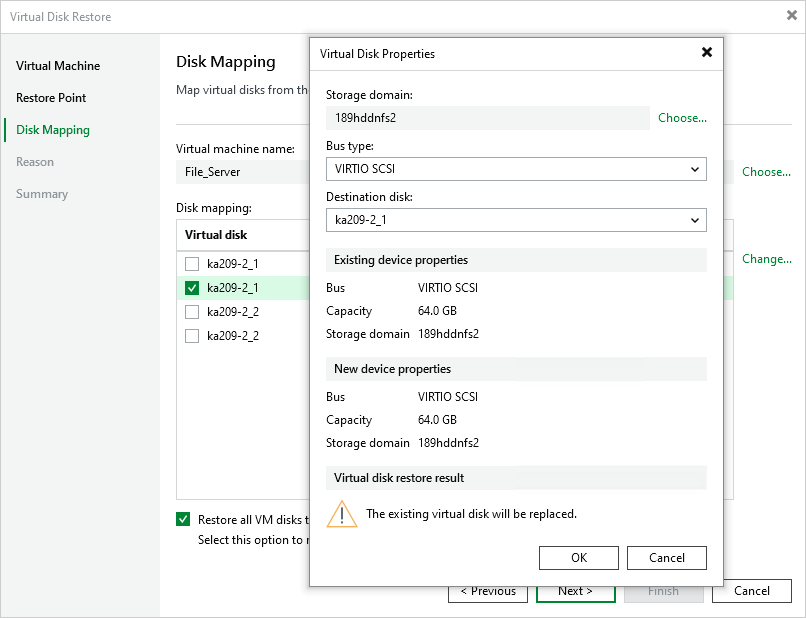 Disk Selection Step 4. Configure Mapping Settings