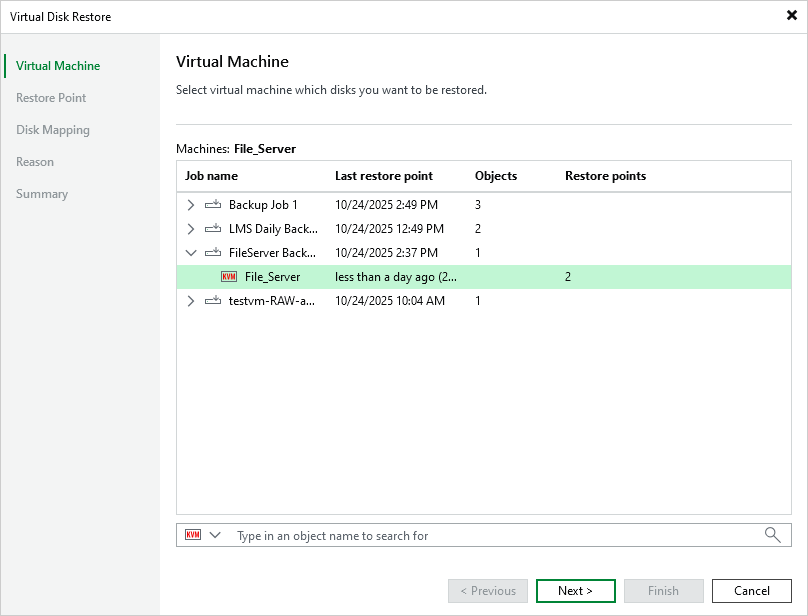 Step 2. Select Virtual Machine