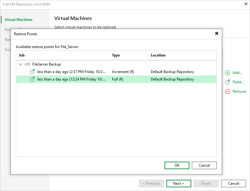 Step 2. Select Restore Point