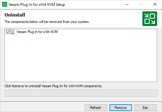 Uninstalling Veeam Plug-In for oVirt KVM