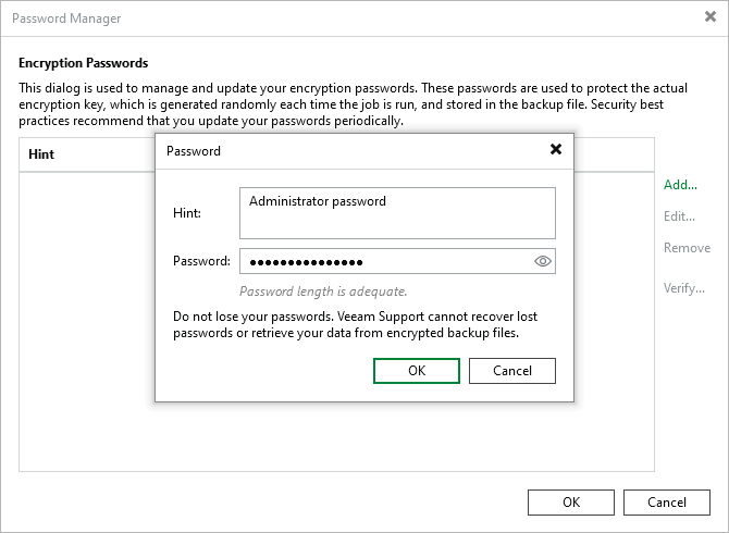Creating Passwords Using Console
