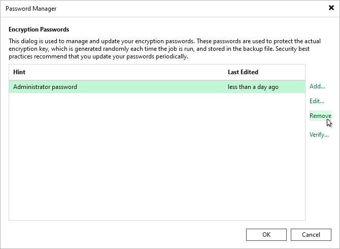 Deleting Passwords