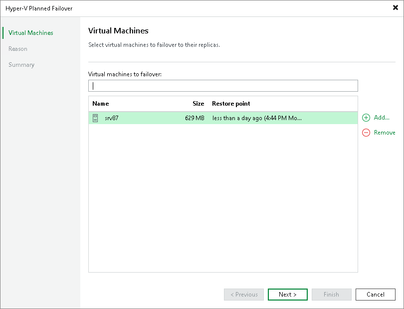 Step 2. Select VMs