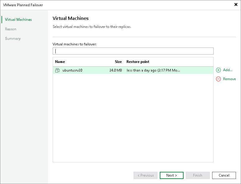 Step 2. Select VMs