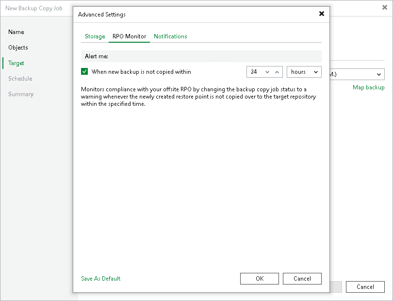 RPO Warning Settings