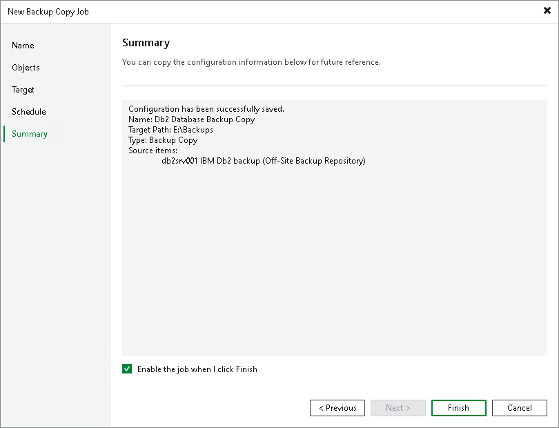 Step 7. Review Backup Copy Job Settings