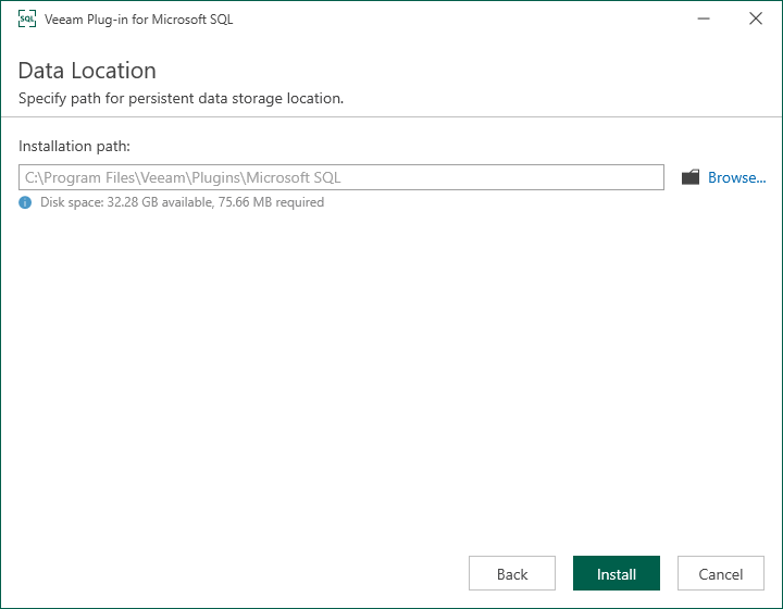 Installing Veeam Plug-In